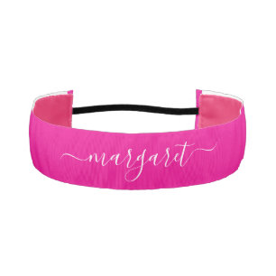 Para La Cabeza Cinta deportiva personalizada rosa intenso CustomN