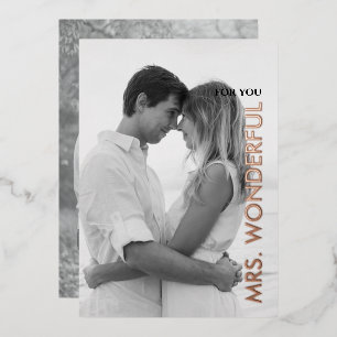 Para la esposa en la tarjeta de foto del Personali