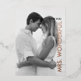 Para la esposa en la tarjeta de foto del Personali