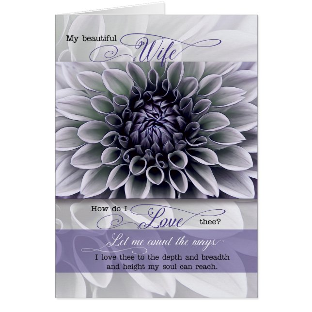para la esposa Romántica Cumpleaños Flor de lavand (Frente)