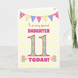Para la hija 11.ª tarjeta de Bunting Primroses