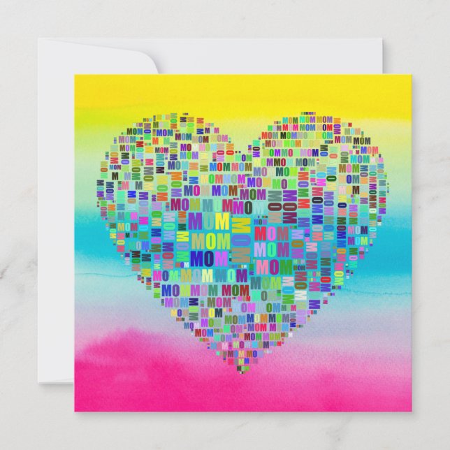 Para la mejor mamá del mundo. tarjeta (Anverso)