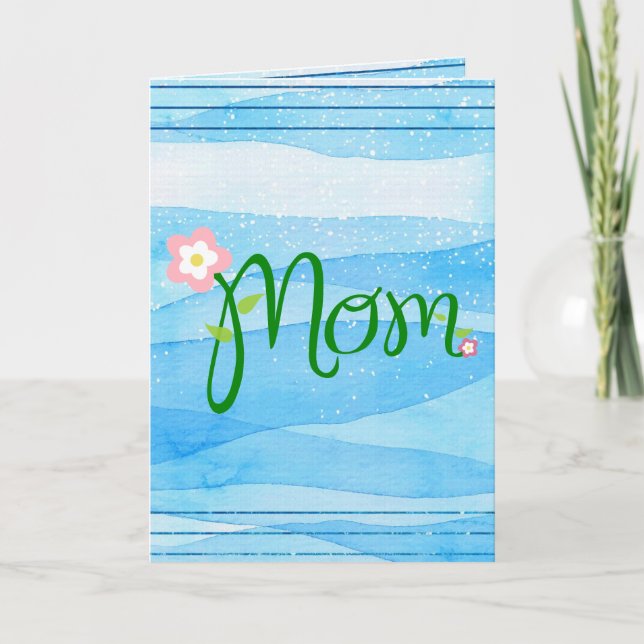 Para la mejor mamá del mundo. tarjeta (Anverso)