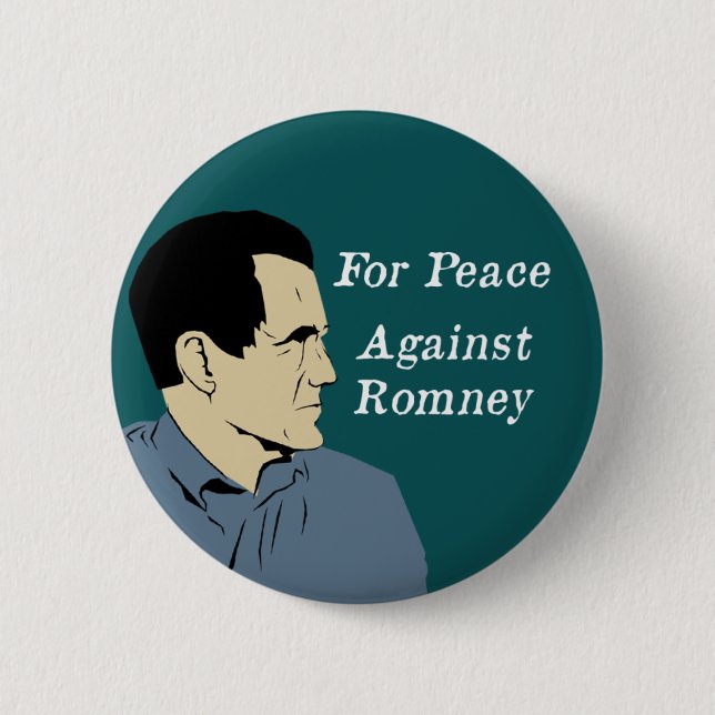 Para la paz contra el botón de Romney (Anverso)