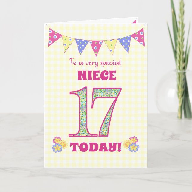 Para la Tarjeta de Bunting y Primroses de Cumpleañ (Anverso)