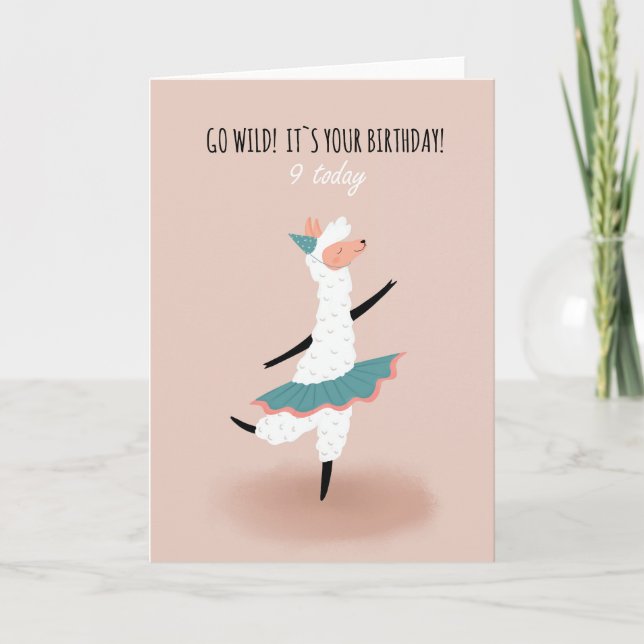 Para la tarjeta de cumpleaños 9ª llamada de baile  (Anverso)
