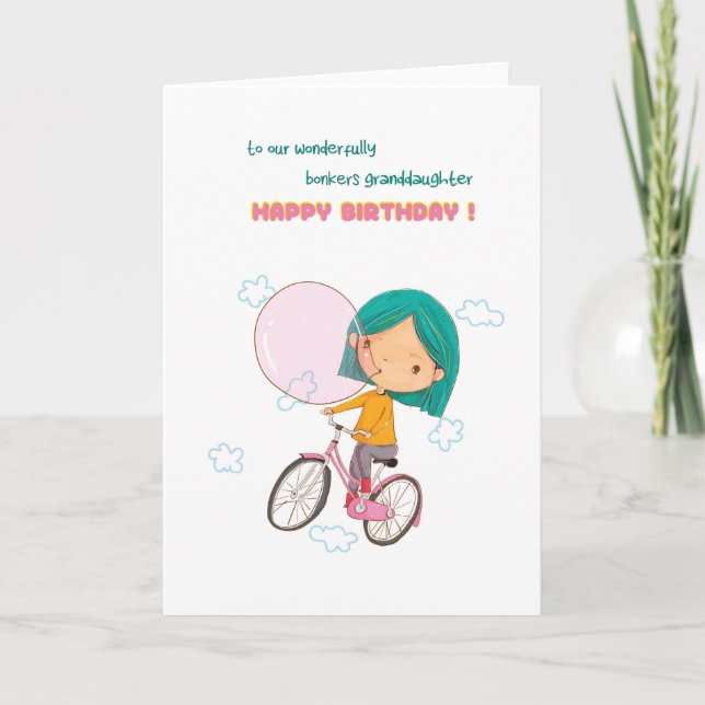 Para la tarjeta de cumpleaños de la nieta Bonkers  (Anverso)