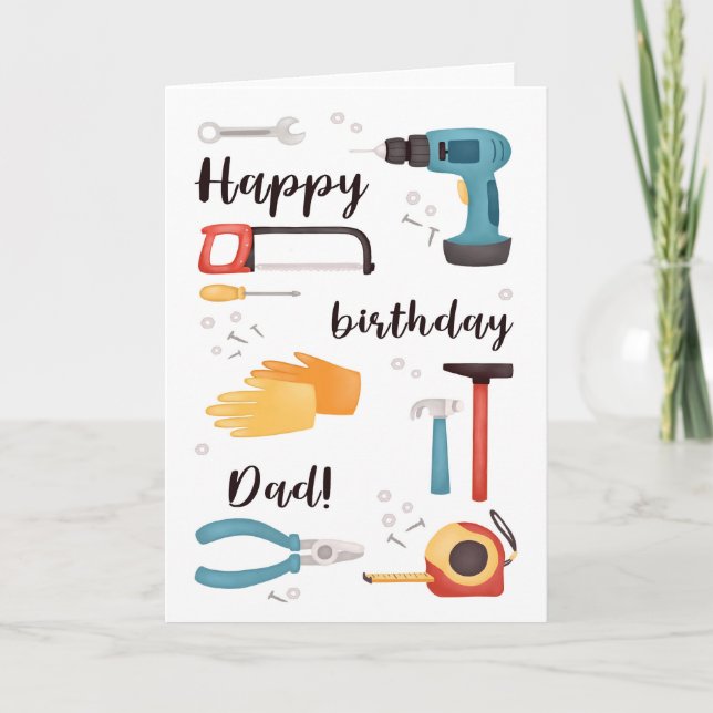 Para la tarjeta de cumpleaños de las herramientas  (Anverso)