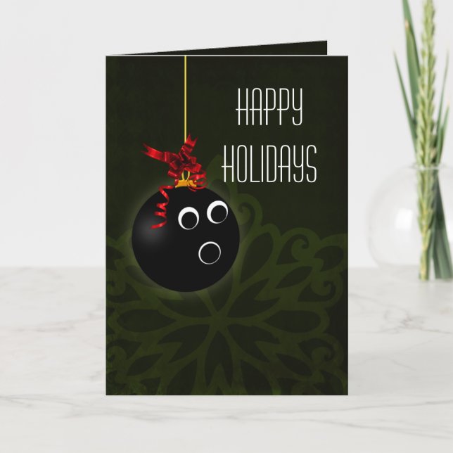 para las tarjetas de Navidades de bowler (Anverso)