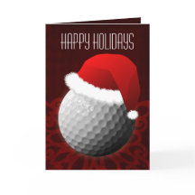 para las tarjetas de Navidades golfistas