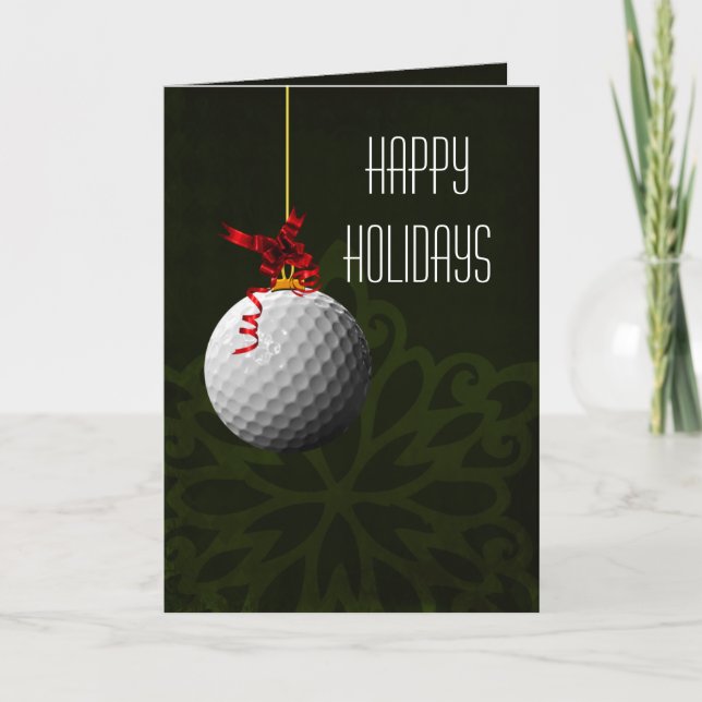 para las tarjetas de Navidades golfistas (Anverso)