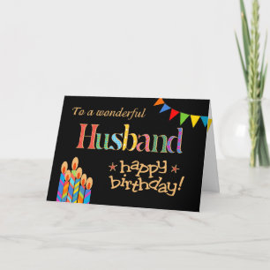Para las velas de Moda de marido, tarjeta de cumpl