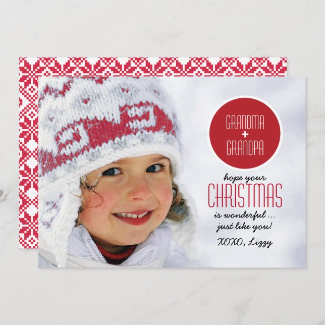 Para los abuelos en las tarjetas de Personalizado  (Anverso / Reverso)