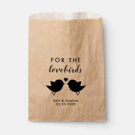 Para los Aves Amantes, Boda envía bolsas de semill