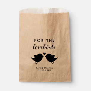 Para los Aves Amantes, Boda envía bolsas de semill