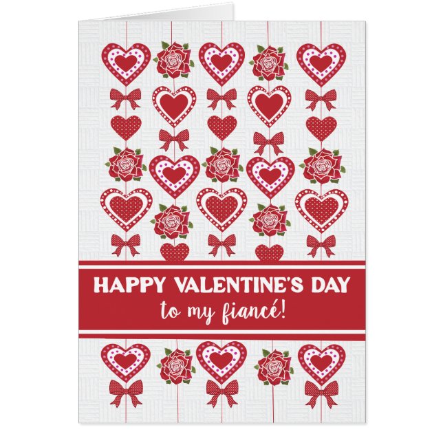 Para los corazones rojos de Fiance Valentine (Frente)