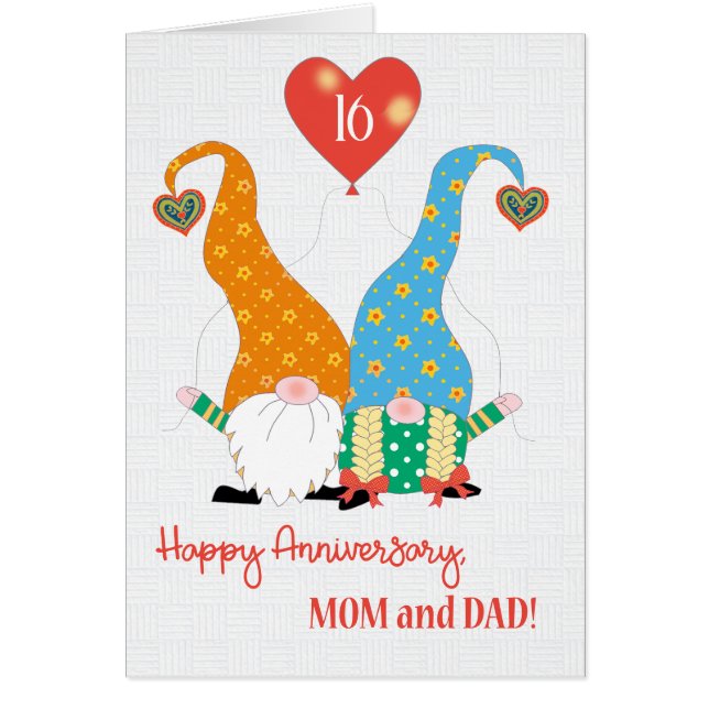 Para los padres: Aniversario del Año Personalizado (Frente)