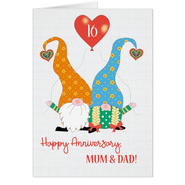 Para los padres: Aniversario del Año Personalizado (Frente)