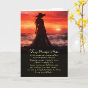 Para Madre Feliz Día de las Madres tarjeta Playa O