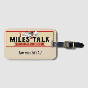 Para Maletas 5/24 etiqueta del equipaje de MilesTalk