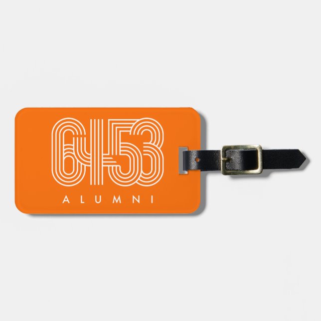 Para Maletas 6453 ALUMNI Etiqueta de equipaje acrílico (Naranja (Frente Horizontal)