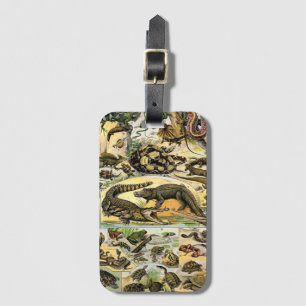 Para Maletas Adolphe Millot Reptiles 1 Etiqueta de equipaje
