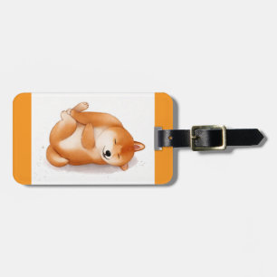 Para Maletas adorable cachorro shiba inu tendido en la etiqueta