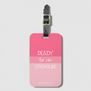 Para Maletas Adventure Ombre Pink   Etiqueta de equipaje de mon