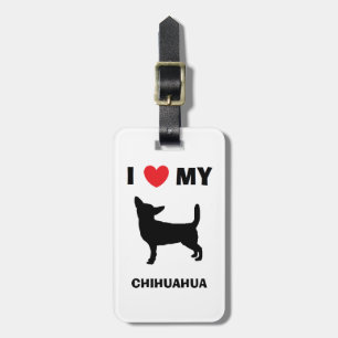 Para Maletas "Amo etiqueta del equipaje de mi chihuahua"