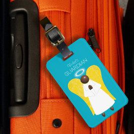 Para Maletas Ángel de la Guardia Negra, etiqueta de equipaje (d