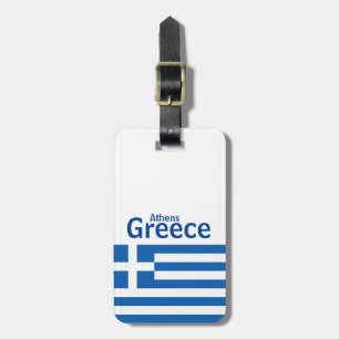 Para Maletas Atenas, Grecia Etiqueta del equipaje con correa de