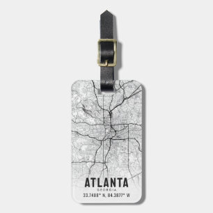 Para Maletas Atlanta, Georgia City Map Topografía Etiqueta de e