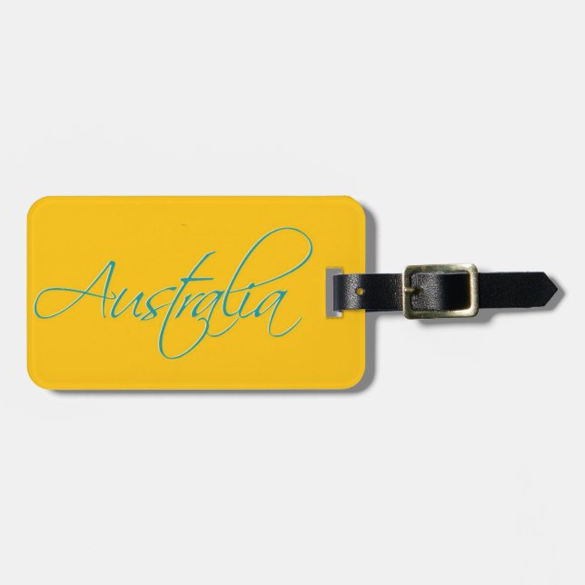 Para Maletas Australia: Etiqueta de equipaje de viaje (Frente Horizontal)