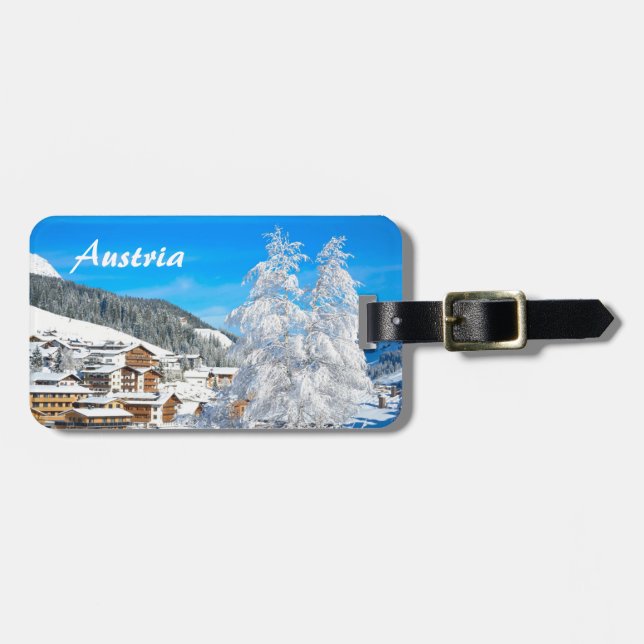Para Maletas Austria - Etiqueta de equipaje (Frente Horizontal)