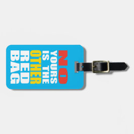 Para Maletas Azul claro la otra etiqueta roja del equipaje del