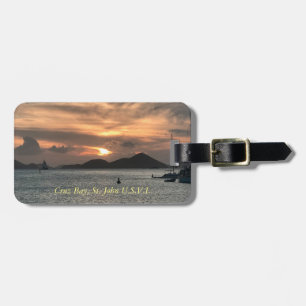 Para Maletas Bahía St. John, USVI de Cruz de la etiqueta del