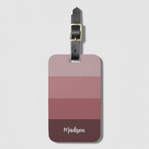 Para Maletas Bandas modernas de color rosa con etiqueta de equi