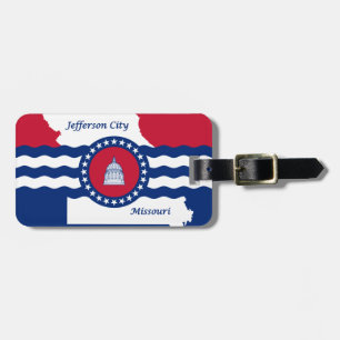 Para Maletas Bandera de la ciudad de Jefferson, etiqueta de equ