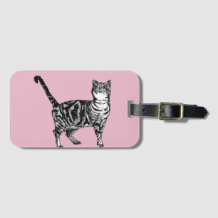 Para Maletas Bebé rosado tabú de gatos arte gatos etiqueta de e