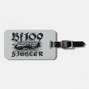 Para Maletas Bf 109 Etiqueta de equipaje con correa de cuero