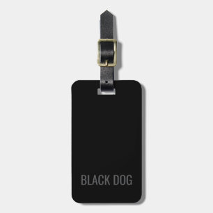 Para Maletas Black Dog - Etiqueta de Equipaje de Tipografía