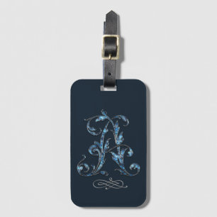 Para Maletas Blue Bejeweld Una Etiqueta De Equipaje