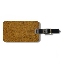 Brown equipó la etiqueta de cuero del equipaje de