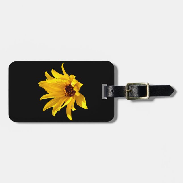 Para Maletas Cabeza de margarita amarilla Helenium etiqueta de  (Frente Horizontal)