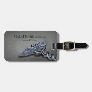 Para Maletas Caduceo médico profesional Chrome - Etiqueta de eq