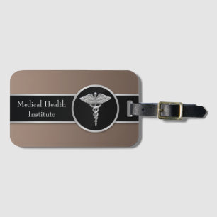 Para Maletas Caducto médico profesional plateado - Etiqueta de 
