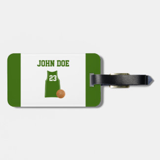 Para Maletas Camisa del baloncesto con la etiqueta del equipaje