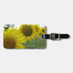 Para Maletas Campo de girasoles Etiqueta del equipaje con corre