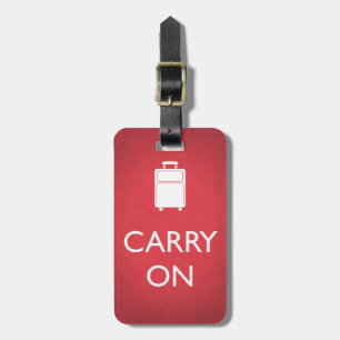 Para Maletas Cargo rojo gracioso personalizado en etiqueta de e