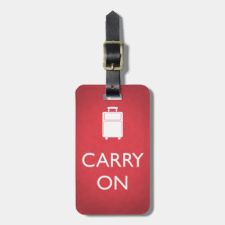 Para Maletas Cargo rojo gracioso personalizado en etiqueta de e